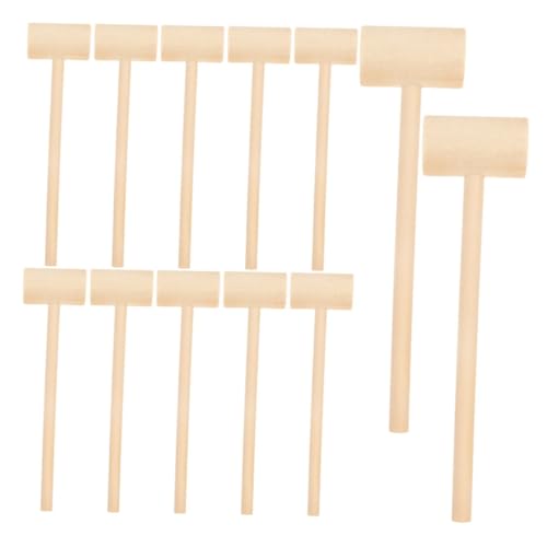 ORFOFE 24 Stück Teiliges Mini holzhammer Natürlicher Massivholz Mallet Vielseitig für Schokoladenbrechen Partyspiele und Kreative Kinderaktivitäten Handliche für Unterwegs von ORFOFE