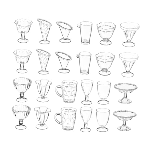 ORFOFE 24 Stück Teiliges Miniatur Eisbecher Robustem Kunststoff Vielseitig für Puppenhaus Kinderküche DIY Eiscreme Spiel für Familienaktivitäten und Kreatives Spiel ORFOFE 24 Stück Teiliges Miniatur Eisbecher Robustem Kunststoff Vielseitig für Puppenhaus Kinderküche DIY Eiscreme Spiel für Familienaktivitäten und Kreatives Spiel von ORFOFE