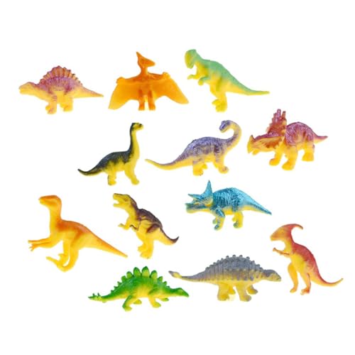 ORFOFE 24 Stück Teiliges Niedliche Dinosaurier Figuren Realistische Mini Dino Spielzeuge aus Hochwertigem Material Detailgetreu und Sicher für Dekorieren von Zimmer Schule von ORFOFE