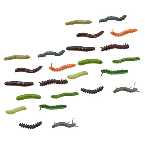 ORFOFE 24 Stück Teiliges Raupenmodell Realistische Krabbeltiere aus Robustem Material Geruchsneutral Vielseitige Garten und Wohnungsdekoration Pädagogisches Naturspielzeug für Erwachsene von ORFOFE