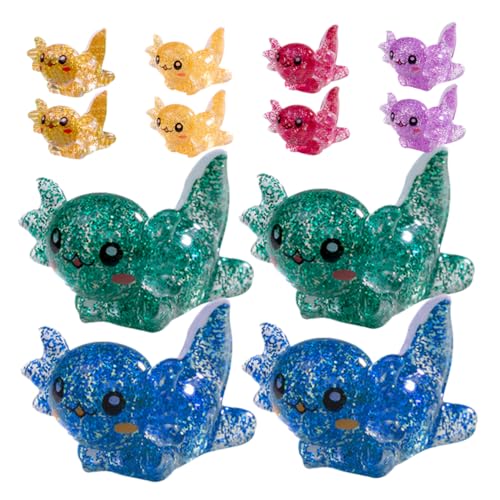 ORFOFE 24 Stück Teiliges Set Niedliche Axolotl Miniaturen aus Kunstharz Winzige Tierfiguren für DIY Garten und Heimdekoration Kreative Bastelprojekte Sammlerstücke und Partyaccessoires von ORFOFE