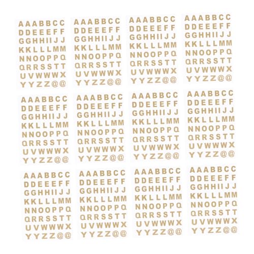 ORFOFE 25 Blatt Aufkleber Alphabet Selbstklebend Englisch Für Sammelalbum Von Buchstaben Stempel Aufkleber Heiß Transparent Golden Notebook von ORFOFE