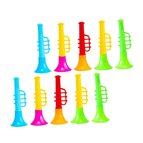 ORFOFE 25 Stück Teiliges Mini Trompeten für Leichte Kreative Blasinstrumente in Zufälligen Farben als Geburtstags Sowie Partydekoration Zufällige Zufällige Farbe von ORFOFE
