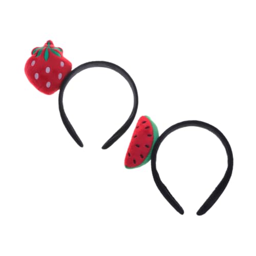 ORFOFE 2St Stirnband Wassermelone Frucht-Haarreifen Obst Cosplay Kopfschmuck Wassermelonen-Stirnband für Frauen Foto-Requisite Sommer Haarschmuck Puppe Kopfbedeckung reisen Requisiten von ORFOFE