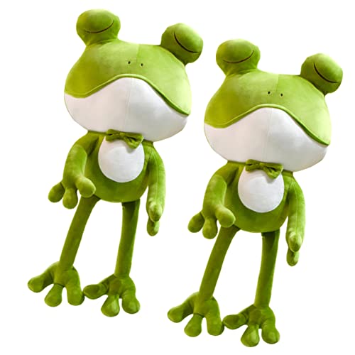 ORFOFE 2Stücke Plüsch Frosch Kissen Weiche Froschpuppen für Perfektes Schlaf und Dekorationsspielzeug für Jungen für Kindergeburtstage von ORFOFE