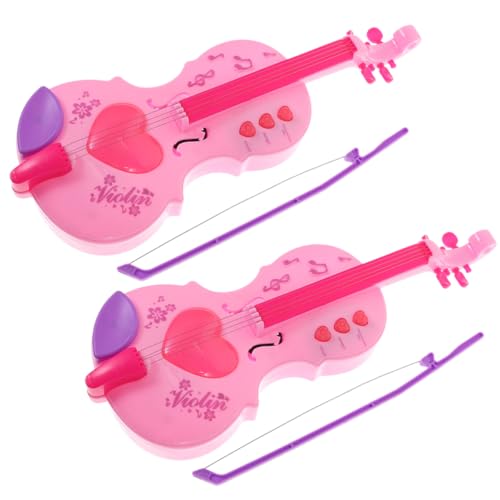 ORFOFE 2Stücke Violine Kreatives Musikspielzeug für Anfänger Emuliertes Musikinstrument für Musikalische Frühbildung Fördert Rhythmus und Kreativität bei Kleinkindern von ORFOFE