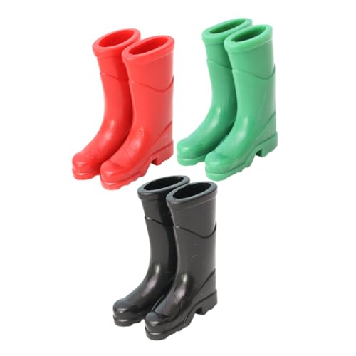 ORFOFE 3 Paare Mini Regenstiefel für Puppenhäuser Schwarz Dunkelgrün und Rot Miniatur Dekorationen für Kleine Haus Szenen und Kreative Accessoires für Sammler ORFOFE 3 Paare Mini Regenstiefel für Puppenhäuser Schwarz Dunkelgrün und Rot Miniatur Dekorationen für Kleine Haus Szenen und Kreative Accessoires für Sammler von ORFOFE