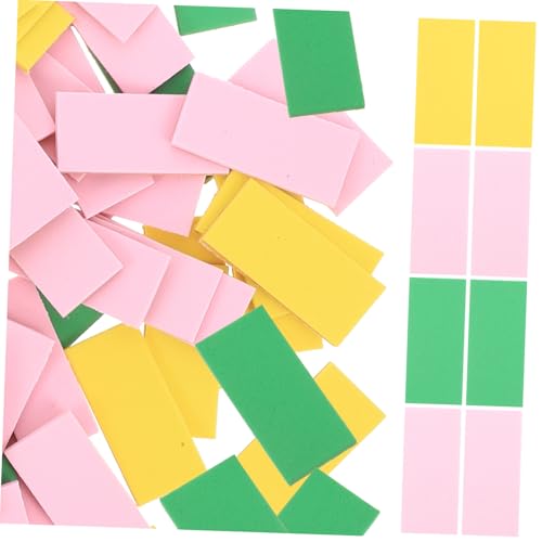 ORFOFE 3 Packungen Bunte Eva Schaumstoff Aufkleber Selbstklebend Mehrschichtige Quadratische Wanddekoration für Kindergarten und Klassenzimmer Ablösbar Farbenfrohe DIY Bastelmaterialien von ORFOFE