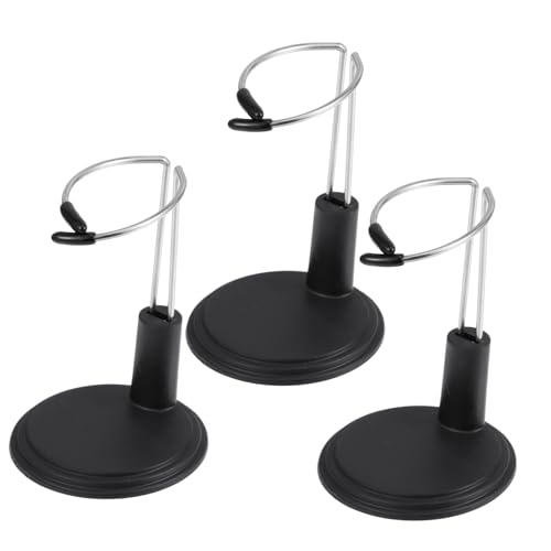 ORFOFE 3 STÜCKE Teiliges Puppenständer Hohe Schwarze Puppenhalter aus Robustem Rostfreiem Material für Puppen Figuren und Stabiler Doll Support für Kindersichere Präsentation und von ORFOFE
