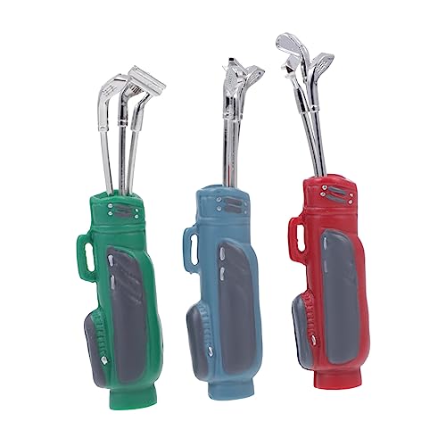 ORFOFE 3 Sätze Mini Golf Club Set Miniatur Golfzubehör DIY Miniaturhaus Dekoration Farbige Golfschläger für Miniaturhaus Basteln Sammler von ORFOFE