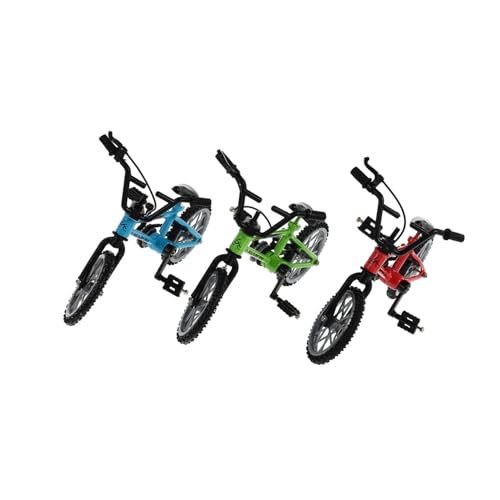 ORFOFE 3 Sätze Miniatur Fahrradmodell Fingerspielzeug Lernspielzeug Ersatzräder Rot Blau Grün Pädagogisch Ab Jahre von ORFOFE