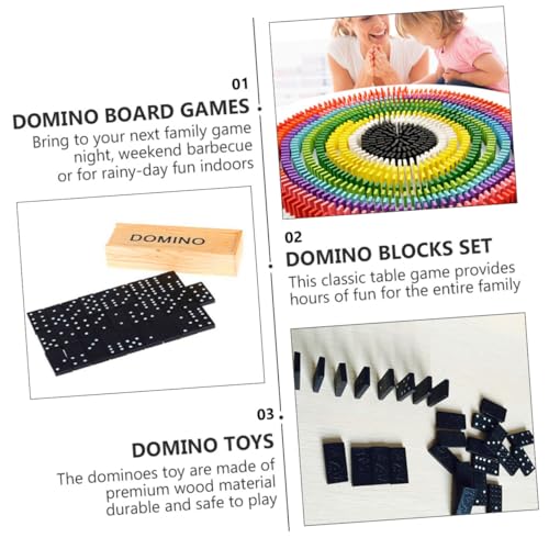 ORFOFE 3 Sätze Schwarze Holz dominosteine mit Weißen Punkten Domino Spiel für Familie und Eleganter Holzbehälter mit Schiebeschublade Klassisches Brettspiel für Drinnen und Unterwegs ORFOFE 3 Sätze Schwarze Holz dominosteine mit Weißen Punkten Domino Spiel für Familie und Eleganter Holzbehälter mit Schiebeschublade Klassisches Brettspiel für Drinnen und Unterwegs von ORFOFE