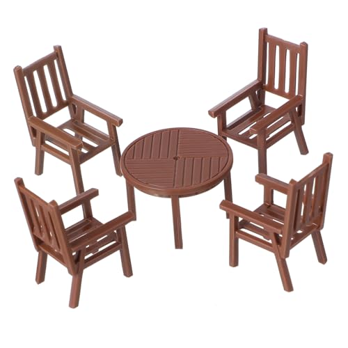 ORFOFE 3 Sätze Simuliertes Mini Möbel Set mit Tisch und Stühlen Puppenhaus Möbel Glatte Oberfläche Kindgerechtes Dekoratives Micro Szenen Accessoire ORFOFE 3 Sätze Simuliertes Mini Möbel Set mit Tisch und Stühlen Puppenhaus Möbel Glatte Oberfläche Kindgerechtes Dekoratives Micro Szenen Accessoire von ORFOFE