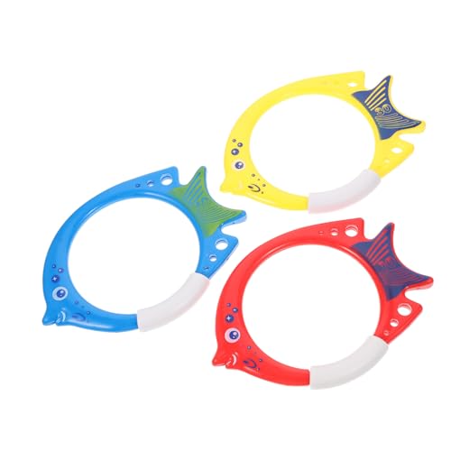 ORFOFE 3 Stück Fischförmige Tauchringe aus Kunststoff Bunte Wasserspielzeug Schwimmring für Pooltraining Tauchspielzeug Schwimmhilfe für Schwimmspaß ORFOFE 3 Stück Fischförmige Tauchringe aus Kunststoff Bunte Wasserspielzeug Schwimmring für Pooltraining Tauchspielzeug Schwimmhilfe für Schwimmspaß von ORFOFE