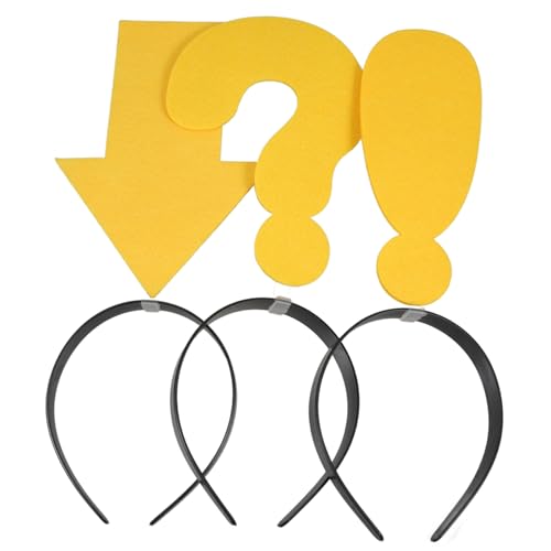 ORFOFE 3 Stück Fröhliches Fragenzeichen Haarband Teiliges Kostümzubehör für Halloween Fotorequisiten und Partys Leicht Bequem und Wiederverwendbar von ORFOFE