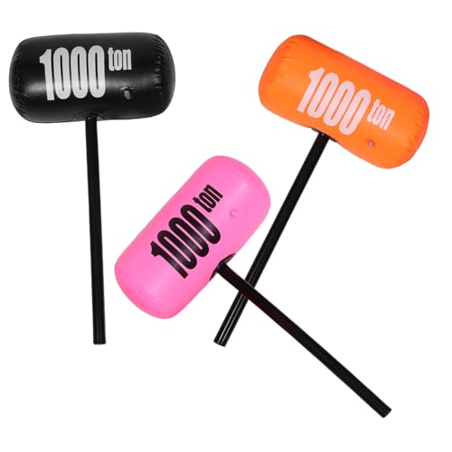 ORFOFE 3 Stück Großer Aufblasbarer PVC Hammer für Outdoor Party Geburtstagsfeier Cosplay Requisiten Leichte Transportierbare Kostümaccessoires für Jungen und Mädchen von ORFOFE