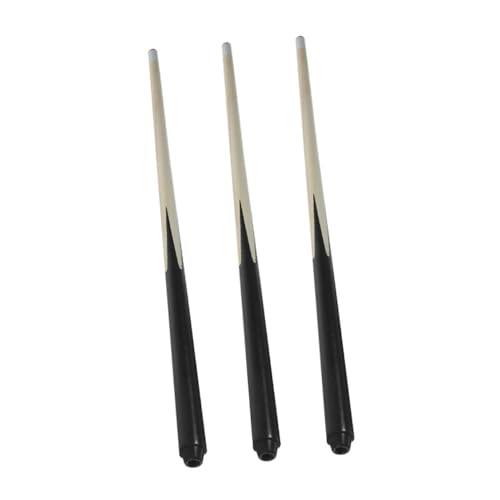 ORFOFE 3 Stück Kurze Kindertisch queues aus Holz Mini Pool Billard Sticks mit Glatter Oberfläche Sicher und Handlich Fördert Konzentration und Koordination als Kindergeburtstags von ORFOFE