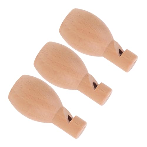 ORFOFE 3 Stück Mini Holzpfeifen aus Massivem Holz Naturbelassen zum Bemalen Kinderfreundliches Musikspielzeug für DIY Basteln Leichte Tragbare Kinderpfeifen als Partygeschenk und von ORFOFE