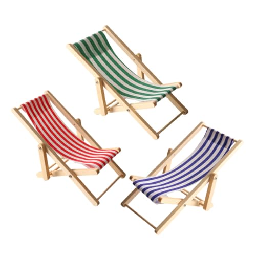 ORFOFE 3 Stück Miniatur Klappbare Holz Strandstühle Realistische Kleine Möbelaccessoires Für Puppenhaus Mini Liegestühle In Rot Blau Grün Für Strand Und Outdoor Dekoration ORFOFE 3 Stück Miniatur Klappbare Holz Strandstühle Realistische Kleine Möbelaccessoires Für Puppenhaus Mini Liegestühle In Rot Blau Grün Für Strand Und Outdoor Dekoration von ORFOFE