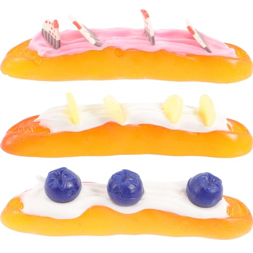 ORFOFE 3 Stück Realistisches Teiliges Brot Detailgetreue Küchen Deko und Foto Requisiten für Miniaturen für Kinderküchen DIY Zubehör und Rollenspiele von ORFOFE