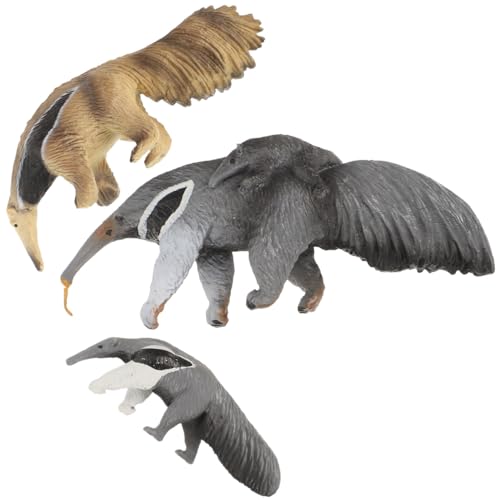 ORFOFE 3 Stück Teiliges Ameisenbär Modellset Realistische Tierfiguren aus Hochwertigem Kunststoff Naturgetreue Deko für Ab Jahren für Zimmer Schreibtisch Terrarium und Landschaften von ORFOFE