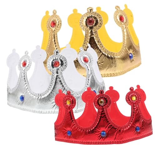 ORFOFE 3 Stück Teiliges Kindergeburtstagskrone Verstellbare Stoffkronen mit Juwelen für Jungen und Mädchen als Partydekoration und Foto-requisite für Geburtstag Karneval und Kostümspiel ORFOFE 3 Stück Teiliges Kindergeburtstagskrone Verstellbare Stoffkronen mit Juwelen für Jungen und Mädchen als Partydekoration und Foto-requisite für Geburtstag Karneval und Kostümspiel von ORFOFE