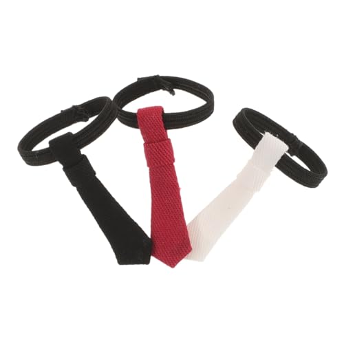 ORFOFE 3 Stück Teiliges Mini Puppenkrawatten Maßstab DIY Puppen Kleidung Accessoires Stoff Krawatten in Rot für Bjd Puppenhaus Mode von ORFOFE