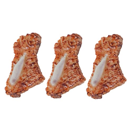 ORFOFE 3 Stück Teiliges PVC Fake Meat Rinderrippen Modell Realistische Fleisch Deko Requisite für Restaurant Hotel Museums Küchen Food Ornament ORFOFE 3 Stück Teiliges PVC Fake Meat Rinderrippen Modell Realistische Fleisch Deko Requisite für Restaurant Hotel Museums Küchen Food Ornament von ORFOFE
