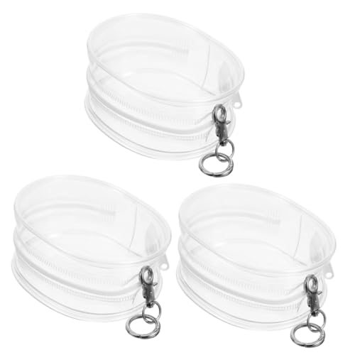 ORFOFE 3 Stück Teiliges Puppentragetaschen Transparente PVC Doll Showcase Beutel Tragbare und Wasserfeste Puppentragetasche mit Schlüsselanhänger Geeignet für Puppenaufbewahrung und von ORFOFE