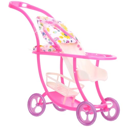 ORFOFE 3 Stück Teiliges Puppenwagen Detailreiche Puppenhaus Kinderwagen Leichte und Sichere Puppenhaus Dekoration für Kinderzimmer und Rollenspiel als und Partyzubehör von ORFOFE