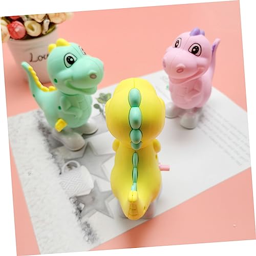 ORFOFE 3 Stück Teiliges Wind Up Dinosaurier Dekorative Mechanische Aufziehfiguren für Energiesparend Batteriefrei Fördert Fähigkeiten und Farberkennung Sicher und Zufällige Farbe von ORFOFE