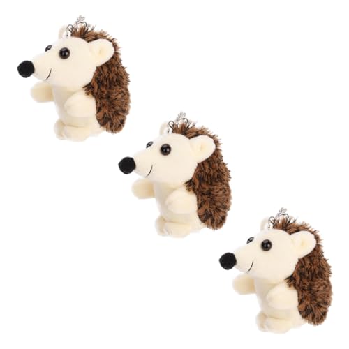 ORFOFE 3 Stücke Plüsch Schlüsselanhänger Igel Anhänger Kuscheltier Stofftier für Taschen Rucksäcke Kinderparty Igel Figuren Niedliches Plüschtier Zubehör von ORFOFE