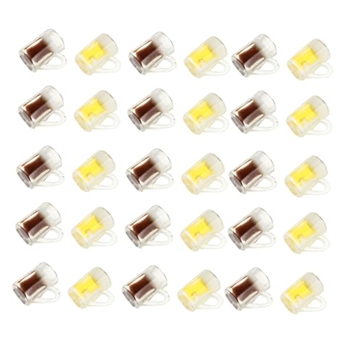 ORFOFE 30 Stück Bierflaschenzubehör Accessoires Mini erstellen Puppenhaus-Biermodelle realistisch Retro Flaschendekoration aus Harz winzige Puppenstubenbecher Dollhouse Decor von ORFOFE