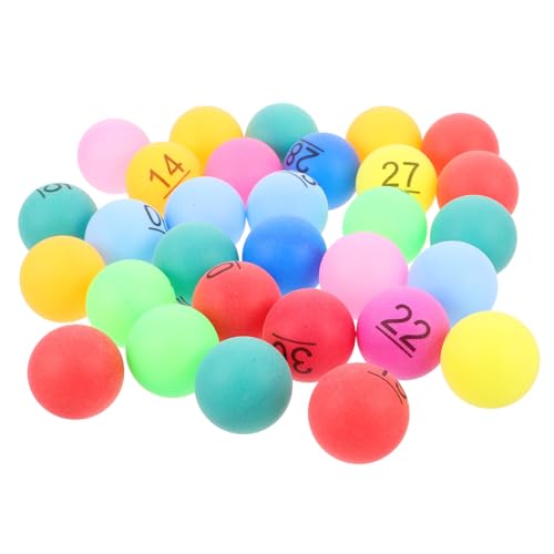 ORFOFE 30 Stück Teiliges Bunte Hohle Kunststoff Bingo Tombola bälle mit Nummern für Bar Partys Geburtstage Familienfeiern Interaktive Spiele und Dekorative Ballspiel deko von ORFOFE