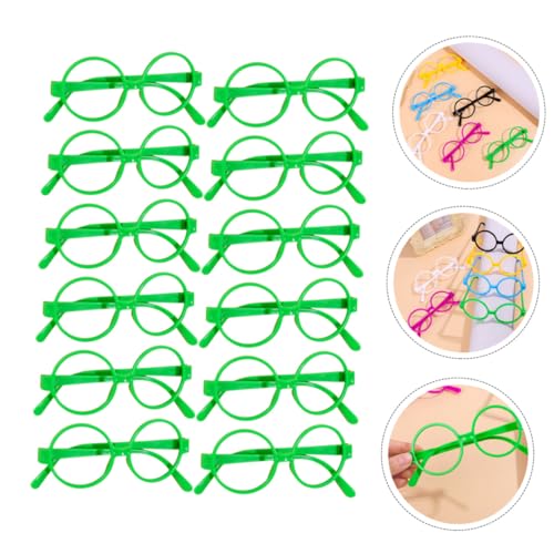 ORFOFE 30 Stück Teiliges Runde Kinderbrillenrahmen Grün Lustige Party fotorequisiten Leichtes Tragbares Zubehör für Kinderkostüme Niedliche Dekoration für Mädels und Jungs von ORFOFE