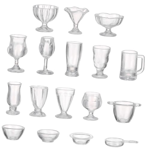 ORFOFE 34 Stück Maßstab Stabile Mini Becher für Puppenhaus Dekoration Realistische Details für Küchen Esszimmerszenen von ORFOFE