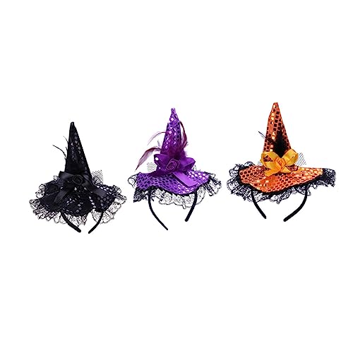 ORFOFE 3pcs Witch Hat Head Bands Kinder Stirnbänder Zarte Kinder Haarbänder Festival Supply ORFOFE 3pcs Witch Hat Head Bands Kinder Stirnbänder Zarte Kinder Haarbänder Festival Supply von ORFOFE