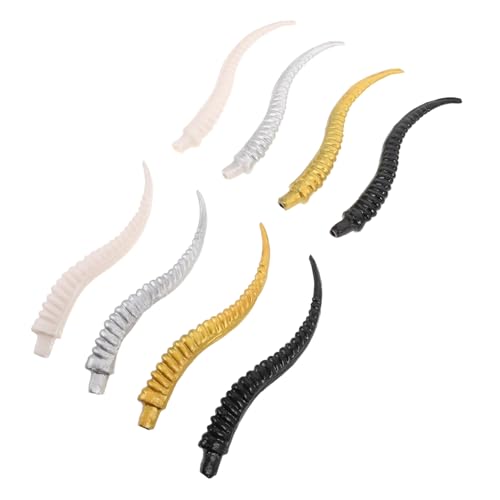 ORFOFE 4 Paare Cosplay Geweih Leichtes Kunststoff Horn DIY Haarclips Realistische Tierhörner für Halloween Karneval Kostüm Erwachsene von ORFOFE