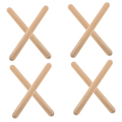 ORFOFE 4 Paare Holz Rhythmusstäbe Percussion Instrumente Pädagogisches Musikinstrument für Vorschule Interaktives Klassenzimmer Holzstäbe für Musikalische Früherziehung ORFOFE 4 Paare Holz Rhythmusstäbe Percussion Instrumente Pädagogisches Musikinstrument für Vorschule Interaktives Klassenzimmer Holzstäbe für Musikalische Früherziehung von ORFOFE