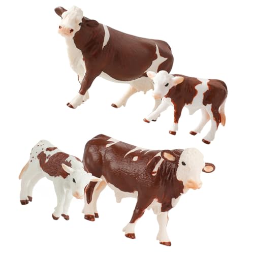ORFOFE 4 STÜCKE Teiliges Realistische Farmtiere Modell Pädagogisch Robust für Lernspielzeug Bauernhof Tiere Figuren Detailgetreu aus Hochwertigem Material von ORFOFE