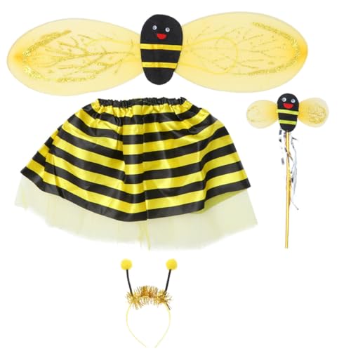 ORFOFE 4 Stück Bienenkostüm Set Teilig mit Bienenflügeln Tüllrock Haarreif und Zauberstab Leichtes Performance Kostüm für Mädchen für Geburtstag Fasching Rollenspiel und Zufällige Farbe ORFOFE 4 Stück Bienenkostüm Set Teilig mit Bienenflügeln Tüllrock Haarreif und Zauberstab Leichtes Performance Kostüm für Mädchen für Geburtstag Fasching Rollenspiel und Zufällige Farbe von ORFOFE