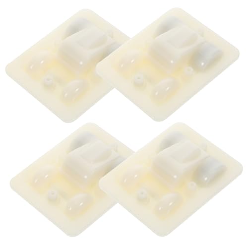 ORFOFE 4 Stück DIY Pull Back Autobasis Für Kinder Automodellzubehör Reibungsbetriebener Teil Push and Go Truck Base Für Tonfahrzeugprojekte von ORFOFE