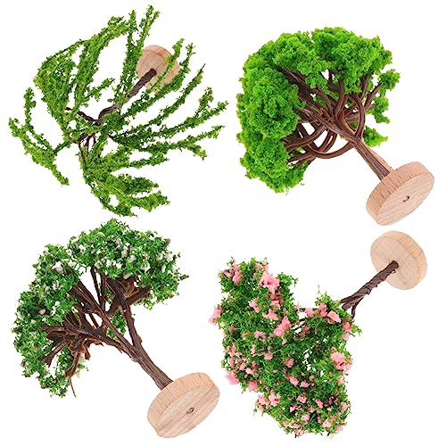 ORFOFE 4 Stück Miniatur Landschaftsbäume Kunststoff Modellbäume für Sandtisch Dekoration Mikro Garten DIY Basteln Kleine Landschaftsbäume für Mini Garten Schmuck von ORFOFE