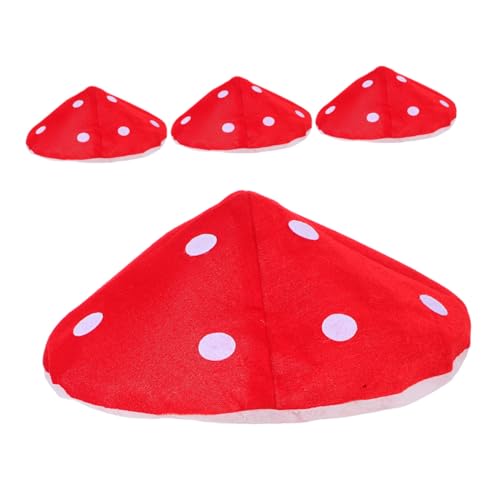 ORFOFE 4 Stück Pilzhut Für Pilzhut Cosplay Pilz Geburtstagshut Pilz Zubehör Kostüm Kostüm Damen Cospaly Pilzkappe Rotes Tuch ORFOFE 4 Stück Pilzhut Für Pilzhut Cosplay Pilz Geburtstagshut Pilz Zubehör Kostüm Kostüm Damen Cospaly Pilzkappe Rotes Tuch von ORFOFE