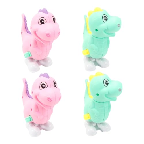 ORFOFE 4 Stück Teiliges Aufzieh Dinosaurier aus Buntes Design Lustiges Lernspielzeug für Kleinkinder und Einfach zu Bedienen für Jungen und Mädchen Zufällige Farbe Zufällige Farbe von ORFOFE