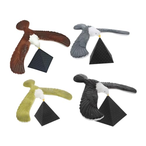 ORFOFE 4 Stück Teiliges Balancing Eagle mit Ständer Pädagogisches Vogelspielzeug Gleichgewicht und Koordination für Stabile Retro Adler Figur Sicher und Langlebig für Motorische von ORFOFE