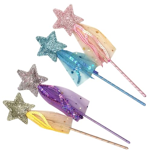 ORFOFE 4 Stück Teiliges Bunte Fee Feenstäbe mit Pailletten und Sternform Dekoratives für Mädchen Geburtstagsfeier und Cosplay Leichte Handheld Fee Sticks für Kreativen Spielspaß ORFOFE 4 Stück Teiliges Bunte Fee Feenstäbe mit Pailletten und Sternform Dekoratives für Mädchen Geburtstagsfeier und Cosplay Leichte Handheld Fee Sticks für Kreativen Spielspaß von ORFOFE
