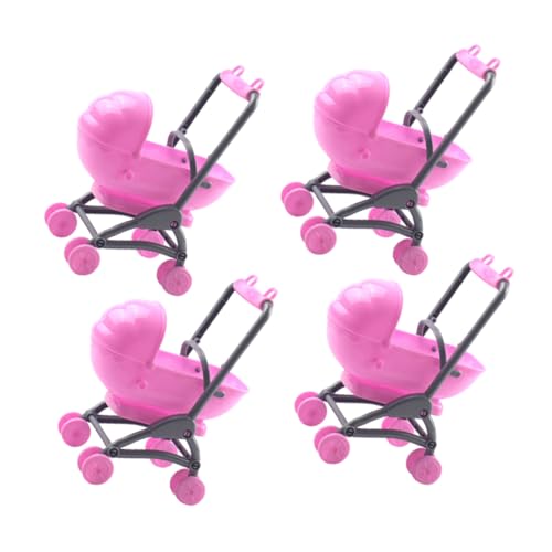 ORFOFE 4 Stück Teiliges Bunter Puppenwagen Zubehör aus Realistisch Gestaltete Babyspielwagen Teile für Fantasievolles Rollenspiel Kompatibel mit Puppenwagen von ORFOFE