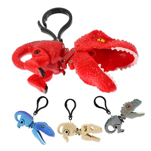 ORFOFE 4 Stück Teiliges Dinosaurier Schlüsselanhänger für Einzigartiges Design Multifunktional als Taschenanhänger und Kreativer Decompression Trick Bunte Mischung ORFOFE 4 Stück Teiliges Dinosaurier Schlüsselanhänger für Einzigartiges Design Multifunktional als Taschenanhänger und Kreativer Decompression Trick Bunte Mischung von ORFOFE