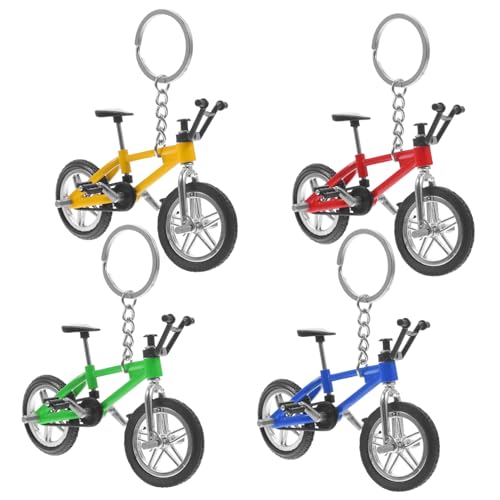 ORFOFE 4 Stück Teiliges Finger Mountainbike Modell aus Legierung Realistische Miniatur Fahrräder in Gelb Rot Blau Grün Schlüsselanhänger und Taschenanhänger für Radsportfans und ORFOFE 4 Stück Teiliges Finger Mountainbike Modell aus Legierung Realistische Miniatur Fahrräder in Gelb Rot Blau Grün Schlüsselanhänger und Taschenanhänger für Radsportfans und von ORFOFE